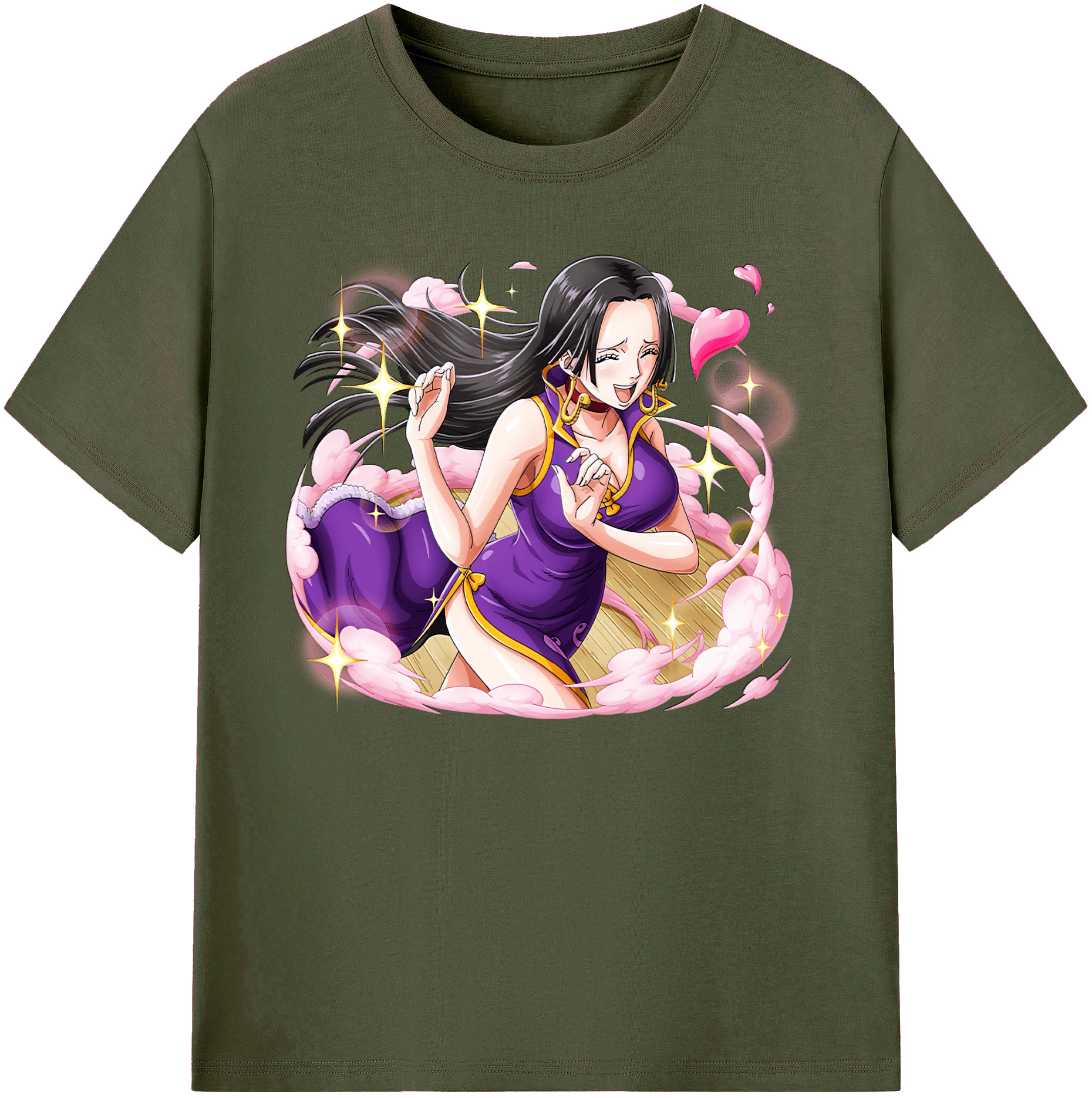 ワンピース ボア・ハンコック ONE PIECE Boa·Hancock 綿100％ メンズ半袖Tシャツ｜肌触りやわらか＆通気性